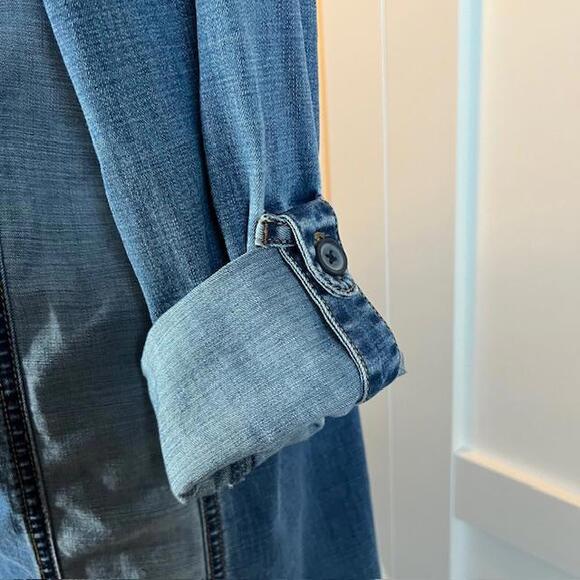 INC Stylish Denim Tunic Shirt - Picture 3 of 8